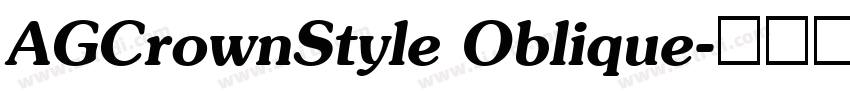 AGCrownStyle Oblique字体转换